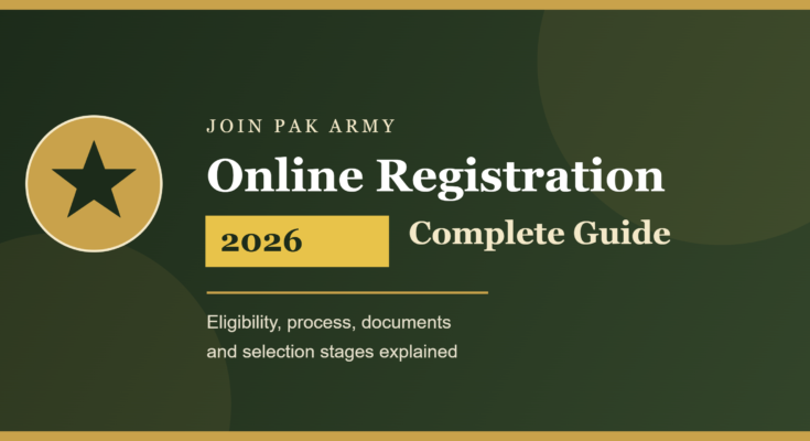 pak army online registration 2026 featured image